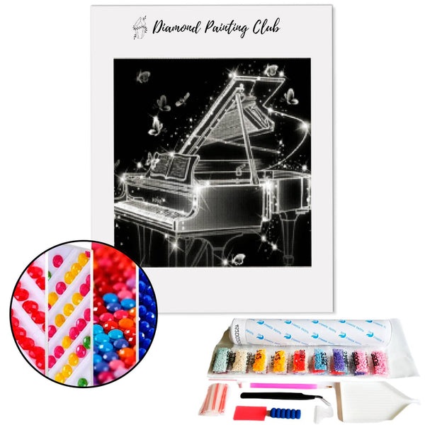 Diamond Painting Schitterende Piano | Diamond-painting-club.nl