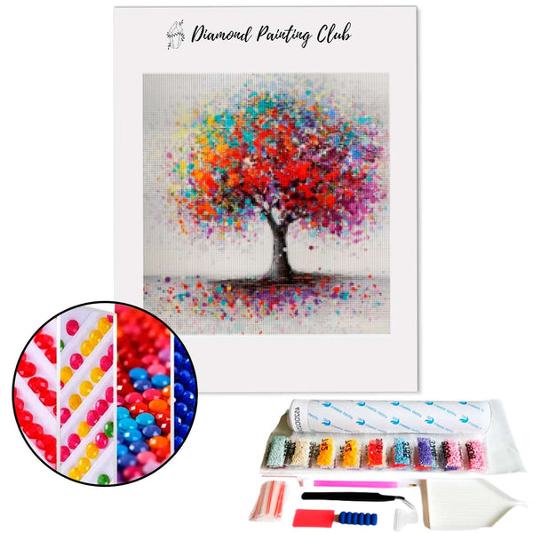 Diamond Painting Meerkleurige Boom | Diamond-painting-club.nl