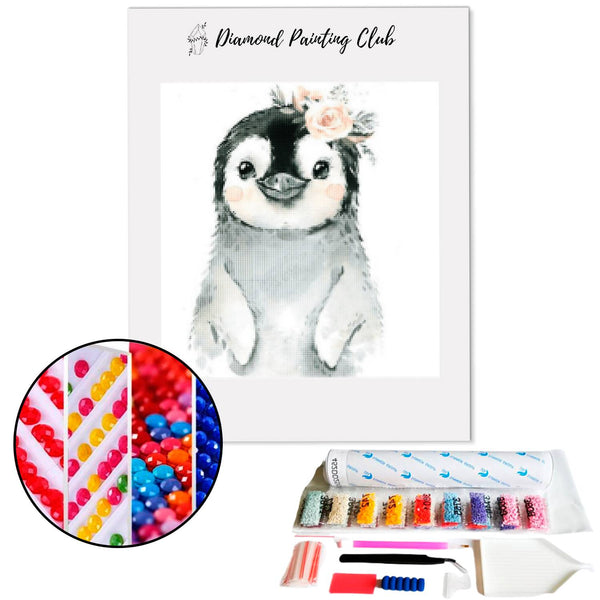 Diamond Painting Schattige kleine pinguïn | Diamond-painting-club.nl