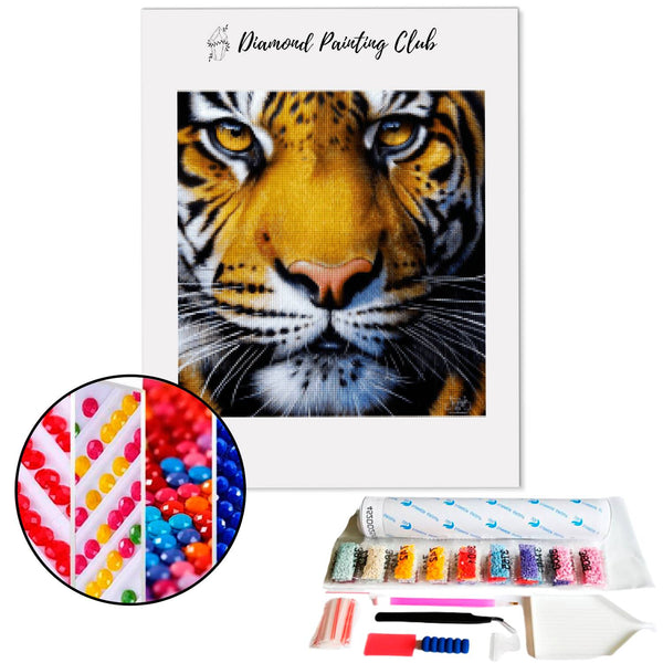 Diamond painting Blik van de Tijger | Diamond-painting-club.nl