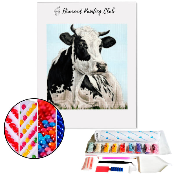 Diamond Painting Vache Prim'holstein | Diamond-painting-club.nl