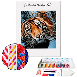 Diamond Painting Tijger in het Water | Diamond-painting-club.nl