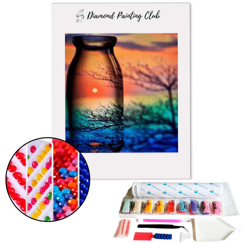 Diamond Painting Zonsondergang Pot | Diamond-painting-club.nl