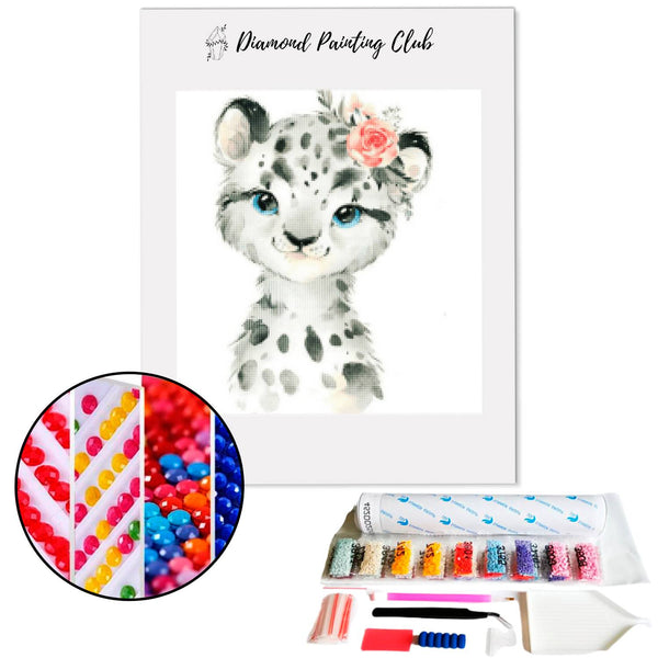 Diamond Painting Schattige Kleine Panter | Diamond-painting-club.nl