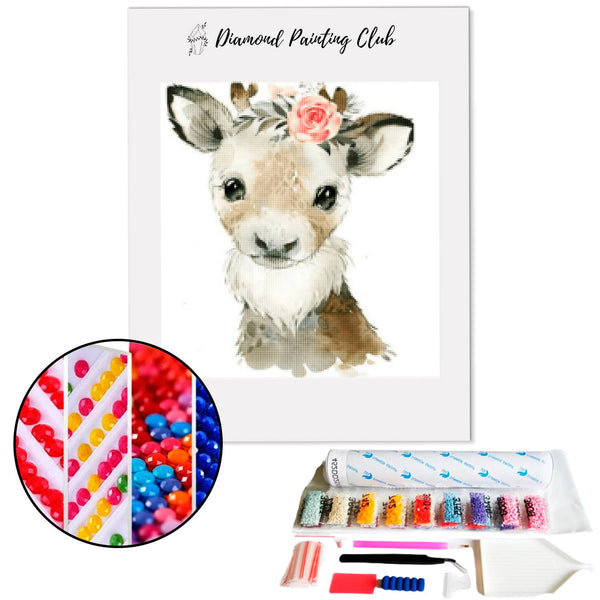 Diamond Painting Schattig Klein Rendier | Diamond-painting-club.nl