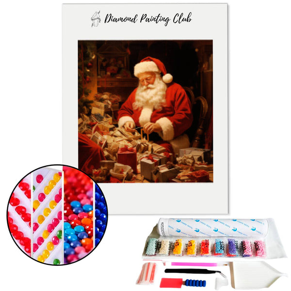 Diamond Painting Lezing van de Kerstman | Diamond-painting-club.nl