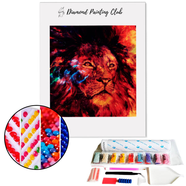 Diamond Painting Ruimtelijke Leeuw | Diamond-painting-club.nl