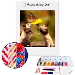 Diamond Painting Hamster & Paardenbloem | Diamond-painting-club.nl