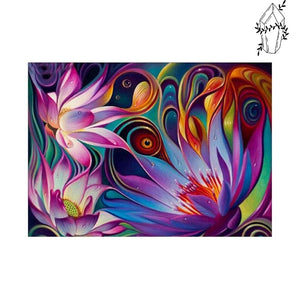 Diamond painting abstracte Lotus | Diamond-painting-club.nl