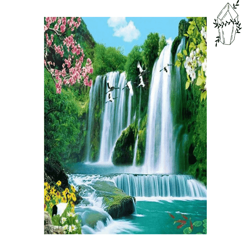 Diamond painting Paradijselijke waterval | Diamond-painting-club.nl