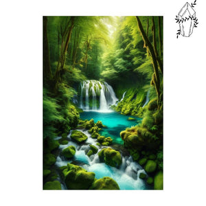 Diamond Painting Groene Waterval | Diamond-painting-club.nl