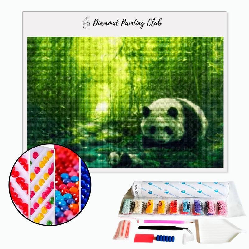 Diamond Painting Panda en zijn kleintje | Diamond-painting-club.nl