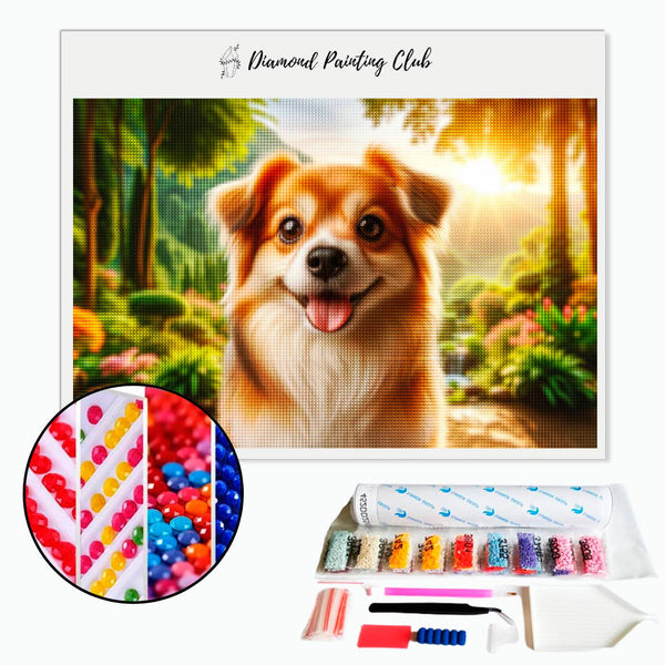 Diamond Painting Vrolijke Hond | Diamond-painting-club.nl