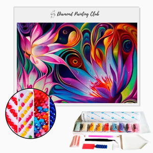 Diamond painting abstracte Lotus | Diamond-painting-club.nl