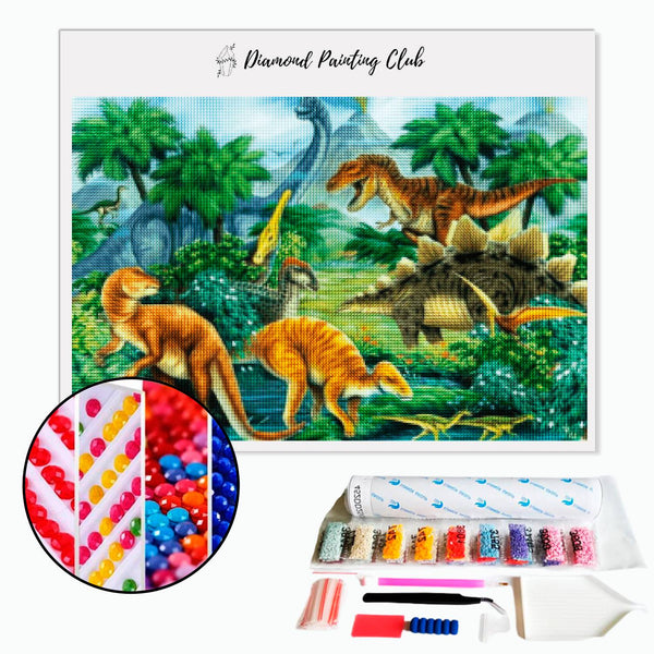 Diamond Painting Prehistorische Dinosaurussen | Diamond-painting-club.nl