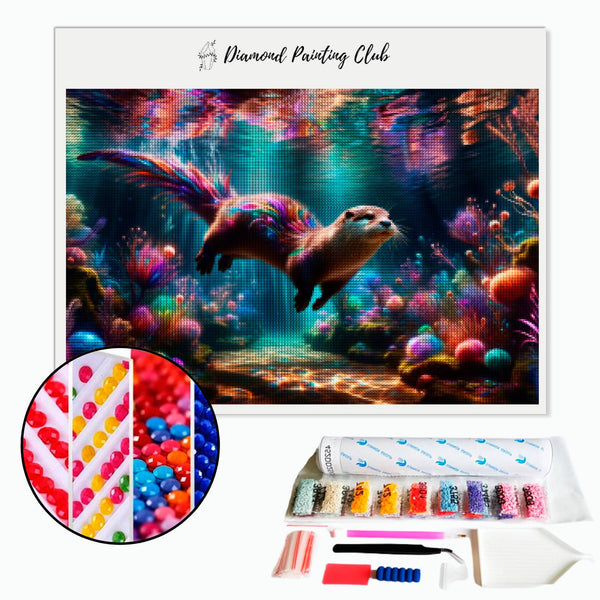 Diamond Painting Otter in de koralen | Diamond-painting-club.nl