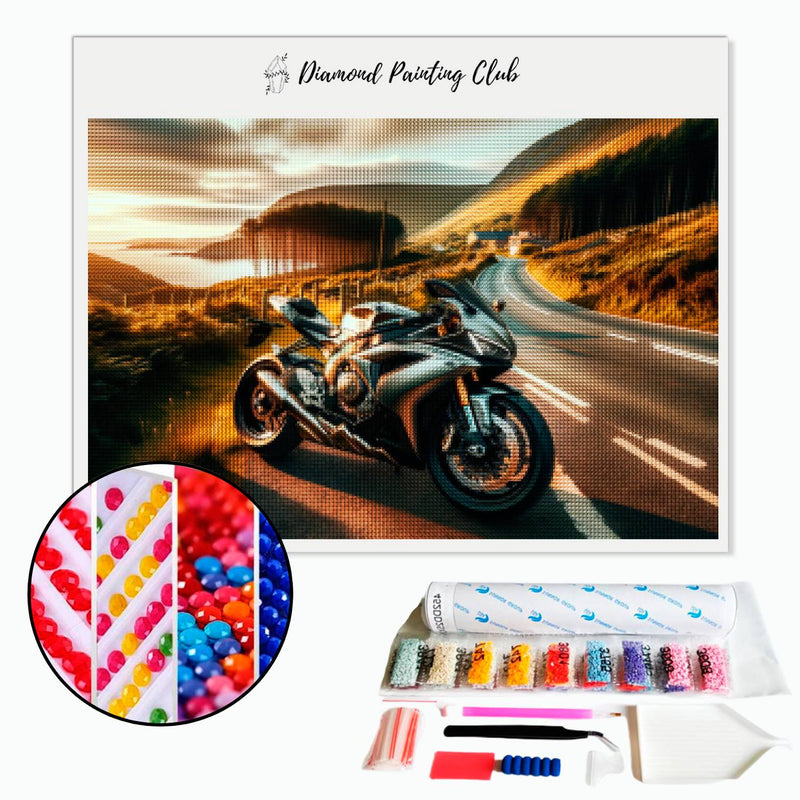 Diamond painting Mooie Motorfiets | Diamond-painting-club.nl