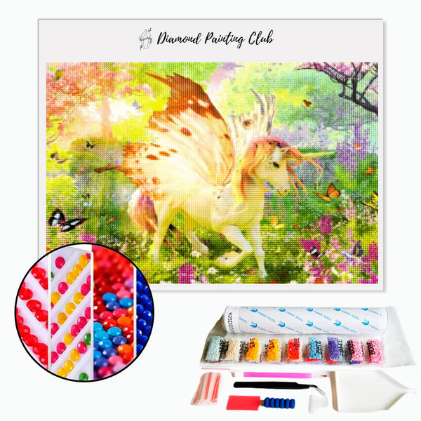 Diamond Painting Gevleugelde Eenhoorn | Diamond-painting-club.nl