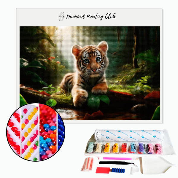 Diamond Painting Baby Tijger | Diamond-painting-club.nl