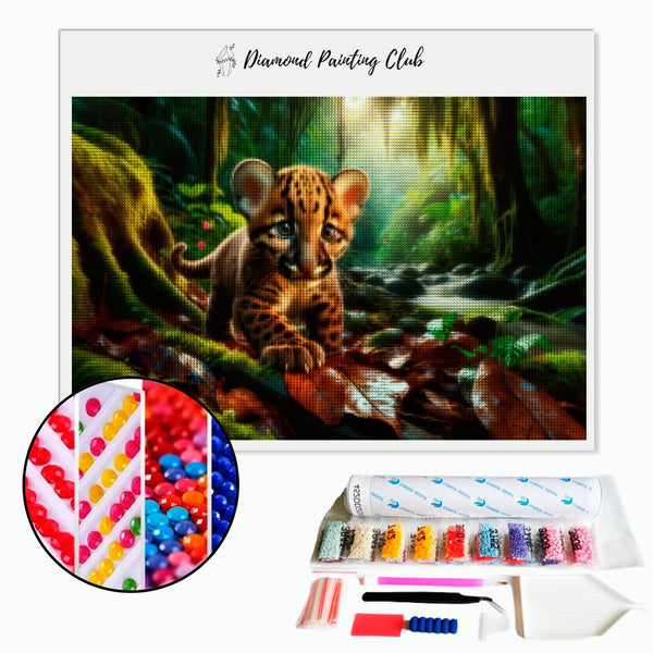 Diamond Painting Baby Jaguar | Diamond-painting-club.nl