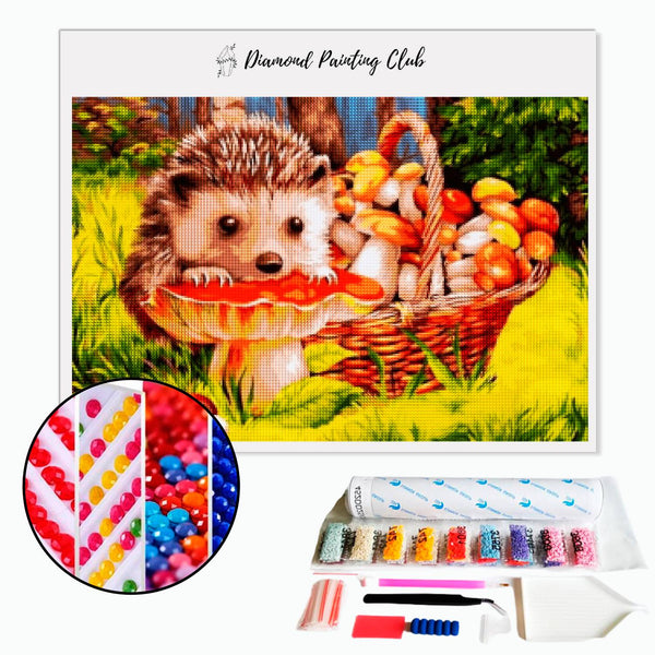 Diamond Painting Egel & Paddenstoelen | Diamond-painting-club.nl