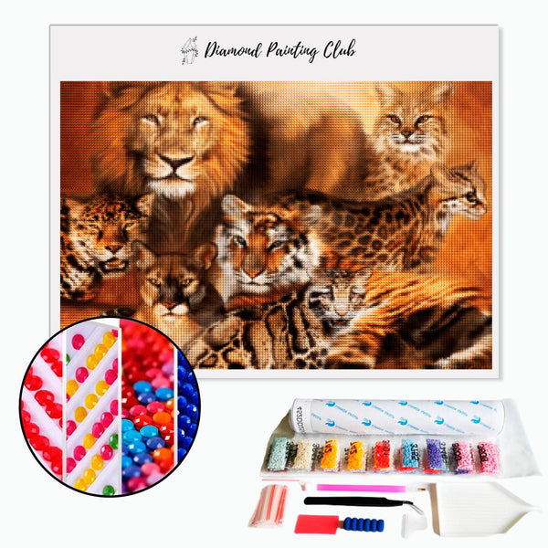 Diamond painting Wilde katachtigen | Diamond-painting-club.nl