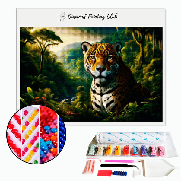 Diamond Painting Jaguar in de jungle | Diamond-painting-club.nl