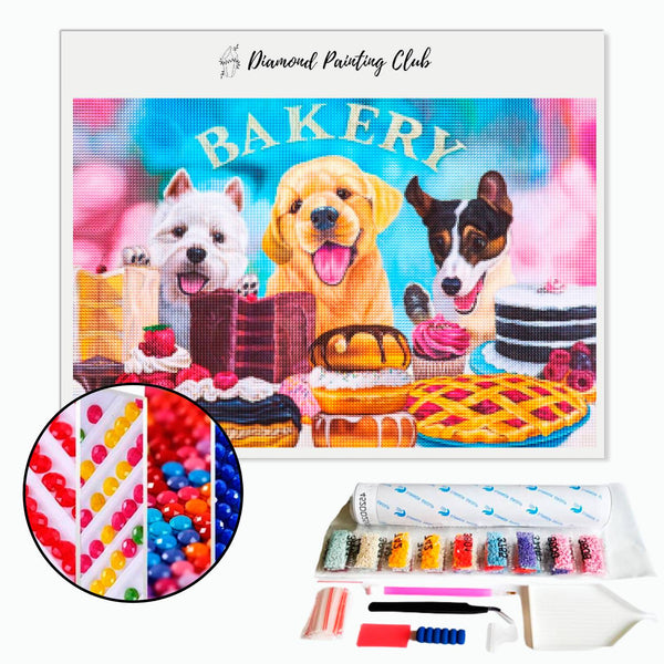 Diamond Painting Taarten en Honden | Diamond-painting-club.nl