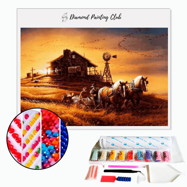 Diamond Painting Ranch & paarden | Diamond-painting-club.nl