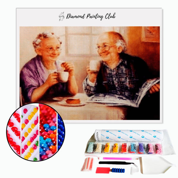 Diamond Painting Grootvader en Grootmoeder | Diamond-painting-club.nl