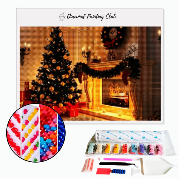 Diamond Painting Kersthaard | Diamond-painting-club.nl