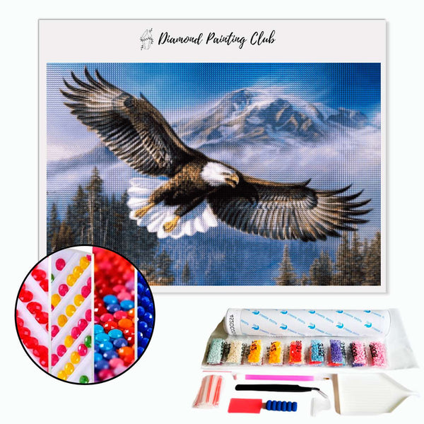 Diamond Painting Adelaar in de Bergen | Diamond-painting-club.nl