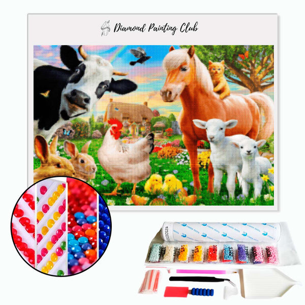 Diamond Painting Boerderijdieren | Diamond-painting-club.nl