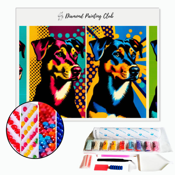 Diamond Painting Pop Art Hond | Diamond-painting-club.nl