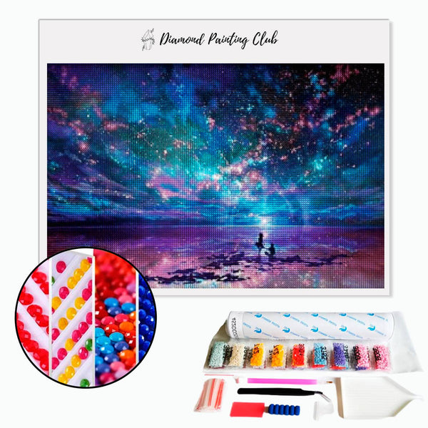 Diamond painting Sterrennacht aan zee | Diamond-painting-club.nl