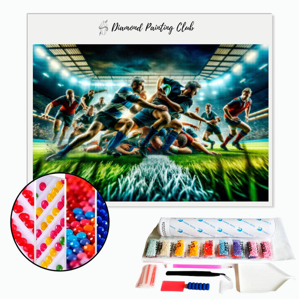 Diamond Painting Rugbywedstrijd | Diamond-painting-club.nl