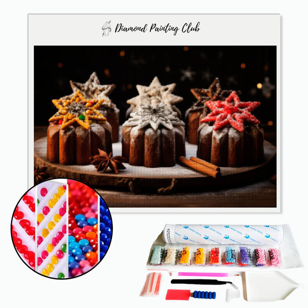 Diamond Painting Kerstcake | Diamond-painting-club.nl