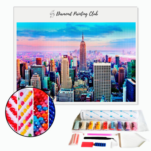 Diamond Painting Wolkenkrabbers van New York | Diamond-painting-club.nl