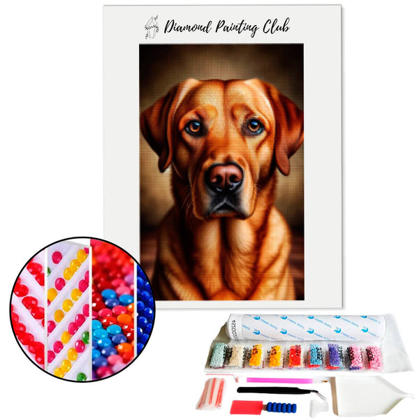 Diamond Painting Labrador Caramel | Diamond-painting-club.nl