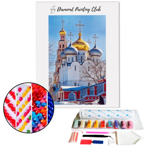 Diamond Painting Kathedraal van Onze-Lieve-Vrouw van Smolensk | Diamond-painting-club.nl