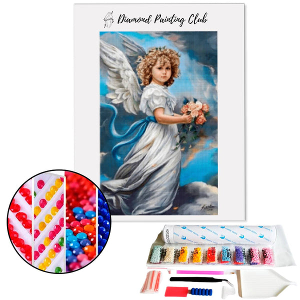 Diamond Painting Klein Witte Engel | Diamond-painting-club.nl