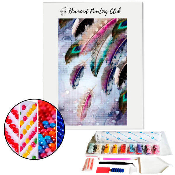 Diamond Painting Fonkelende Veer | Diamond-painting-club.nl