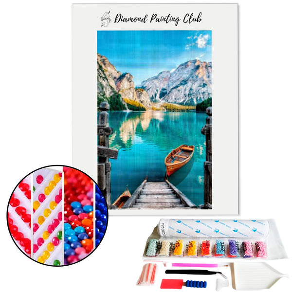 Diamond Painting Steiger op bergmeer | Diamond-painting-club.nl