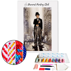 Diamond Painting Charlie Chaplin | Diamond-painting-club.nl