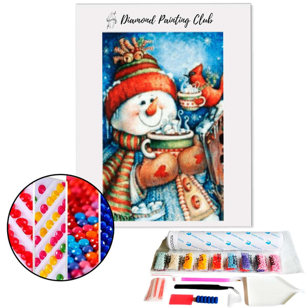 Diamond Painting Sneeuwpop | Diamond-painting-club.nl