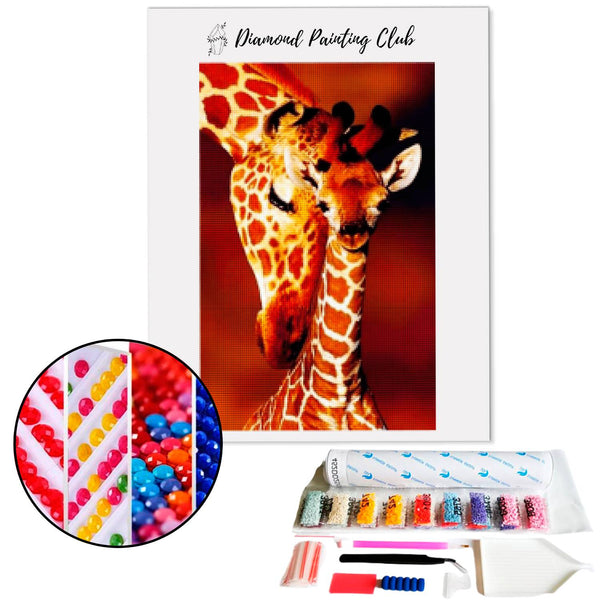 Diamond Painting Giraf en jonge giraf | Diamond-painting-club.nl