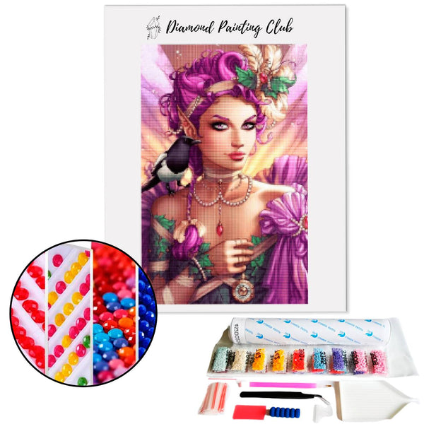 Diamond painting Fee Elf Paars | Diamond-painting-club.nl