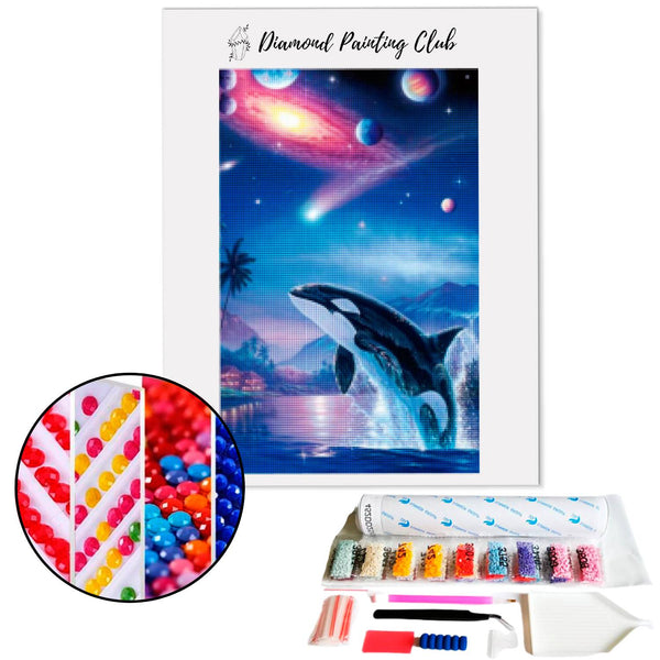 Diamond Painting Orka en melkweg | Diamond-painting-club.nl