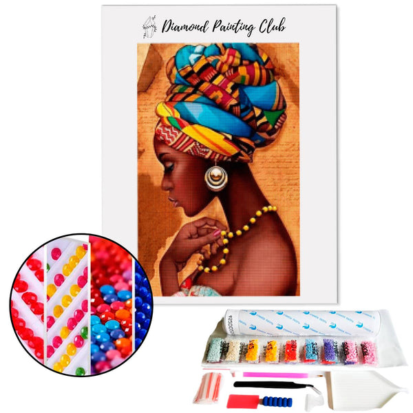 Diamond Painting Afrikaanse Vrouw | Diamond-painting-club.nl