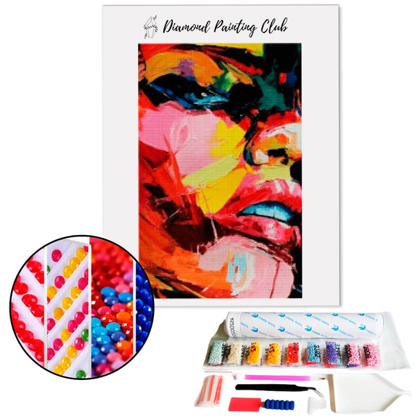 Diamond painting Abstracte vrouw schilderij | Diamond-painting-club.nl